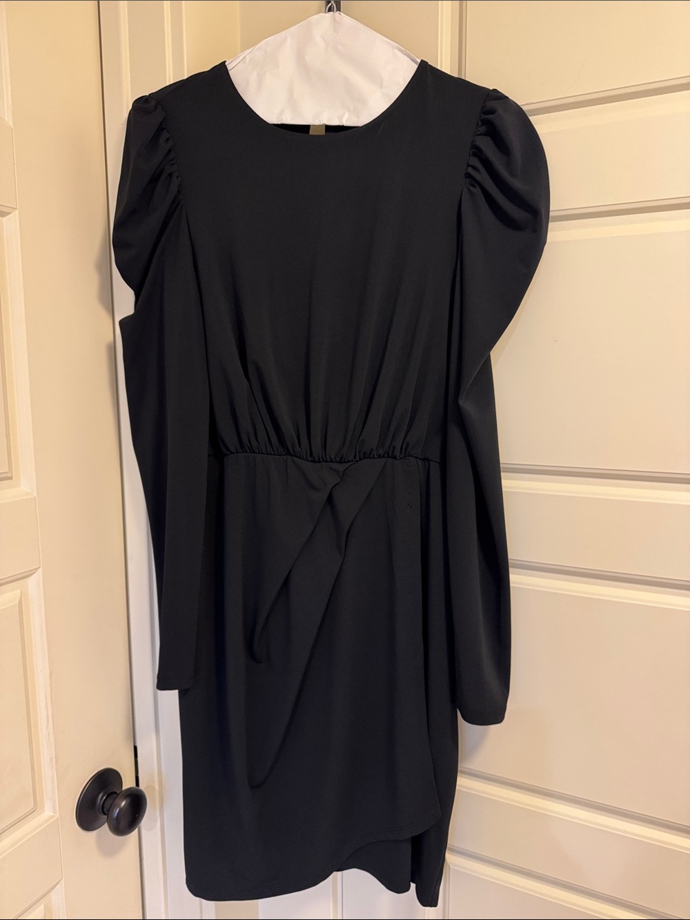 NWT Express Elegant Black Puff-Sleeve Women's Dress‎